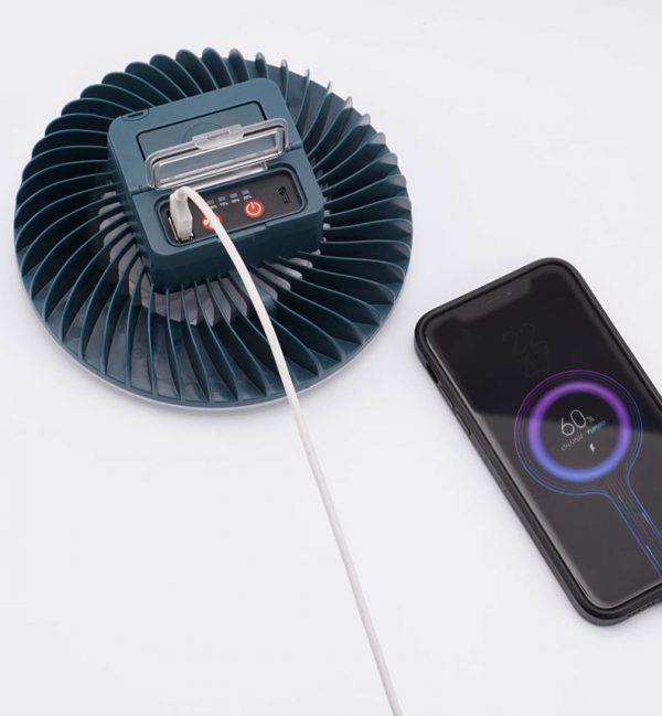 Briwind LED Waterproof Tent Fan Camping Lamp for Tents Portable USB Charging Fan Light Hiking Lamp